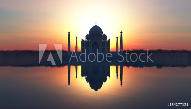 Picture of Illustration of an alternative view of taj mahal